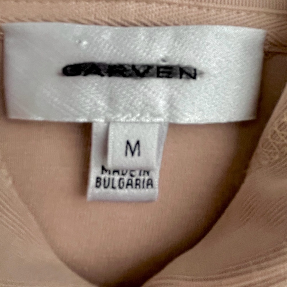 CARVEN Technical Jersey Ruffled Hooded Tunic Dress Size Medium Blush Pink - Picture 7 of 9